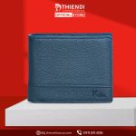 Bóp da cao cấp màu xanh navy, da bò thật mềm mịn, thương hiệu Thiendi Luxury