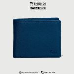 Ví da nam cao cấp Thiendi Luxury màu xanh navy, thiết kế tối giản sang trọng.