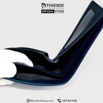 Ví da nam cao cấp Thiendi Luxury màu xanh navy, thiết kế tối giản sang trọng.