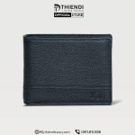 Ví da nam cao cấp hàng hiệu màu đen, thiết kế gọn sang, thương hiệu Thiendi Luxury