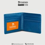 Ví nam ngang màu xanh navy cao cấp thương hiệu Thiendi Luxury, thiết kế tinh tế.