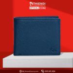 Ví nam ngang màu xanh navy cao cấp thương hiệu Thiendi Luxury, thiết kế tinh tế.