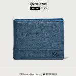 Bóp da cao cấp màu xanh navy, da bò thật mềm mịn, thương hiệu Thiendi Luxury