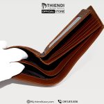 Bóp nam chính hãng màu nâu da bò thật, thiết kế sang trọng từ Thiendi Luxury