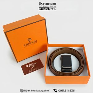 Dây nịt nịch thắt lưng nam da bò thật tự động khóa không lỗ hàng hiệu T D THIEN DI thiendi luxury 0911811836