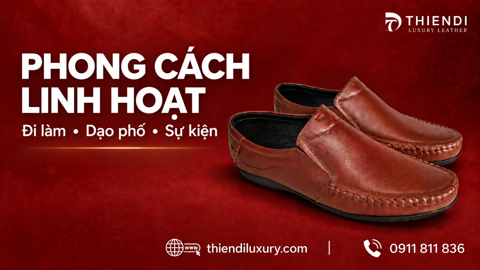 Giày lười nam da bò phối đồ linh hoạt đi làm, dạo phố và sự kiện