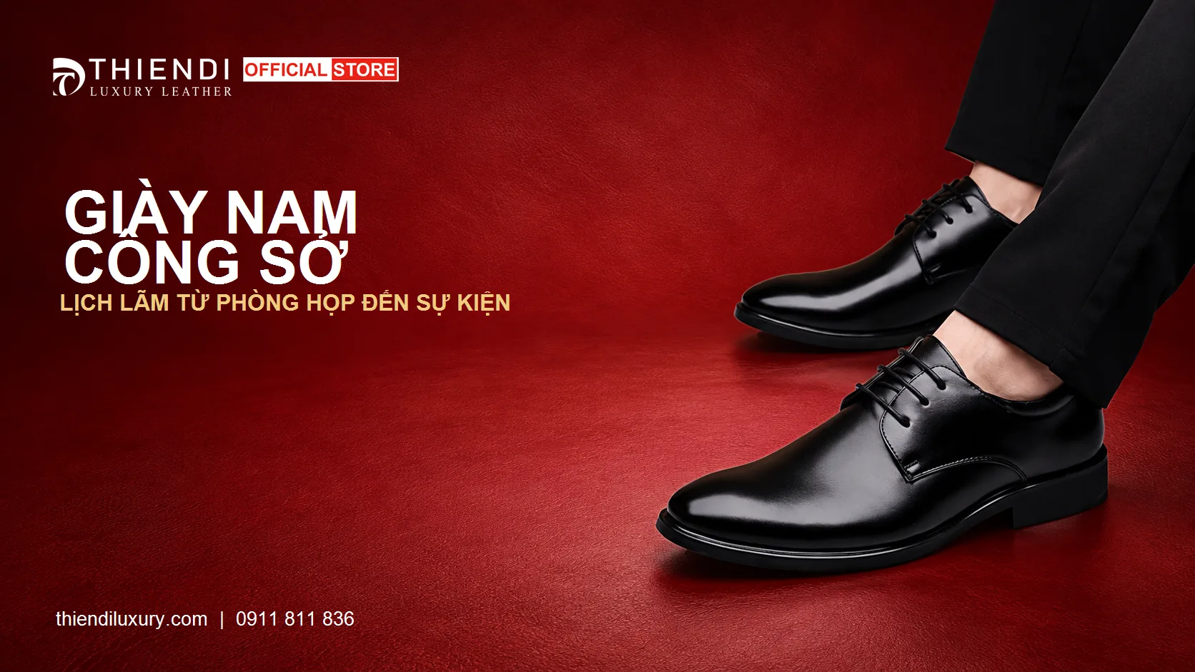 Giày nam công sở cao cấp Thiendi Luxury Official Store, giày da bò nam lịch lãm